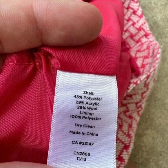 Talbots Tweed Skirt Size 14 A-Line Pink Wool Blend - Picture 9 of 10